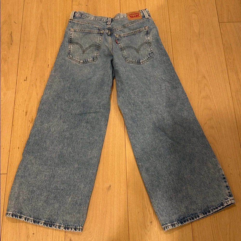 Levi 94 baggy wide leg Distressed Blue Jeans - Picture 3 of 6